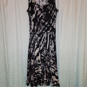 LuLaRoe Black and White Nikki Tank Mini Dress, XXS